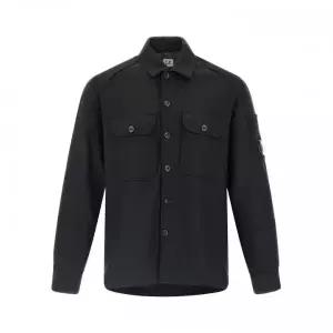 CP COMPANY 렌즈 와펜 펠트 오버 셔츠자켓 블랙 19CMOS271A 110498A 999