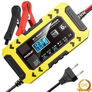 12V6A 납산 배터리 충전기 수리 기능 LiFePO4 10단계 자동 지능형 전원 모드