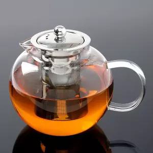 티포트 1.3L 로하티 소담 내열유리 차포트 거름망/홈카페/레트로/빈티지/모던/인테리어/우아한/고급/특별한
