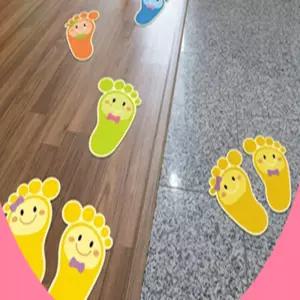 안스인홈 질서안전지킴이 발바닥스티커 5매 야광스티커