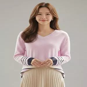 [조이너스]라인 배색 브이넥 풀오버_JAAS3-CSL220