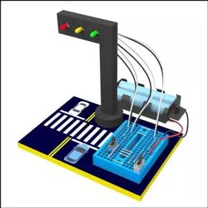 크리스마스 집콕과학 신호등 3색 브레드보드 만들기 어린이선물 LED