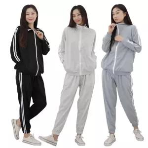 여성 2선 집업 상하세트 밴딩 트레이닝 조거팬츠츄리닝 트레이닝복세트 긴