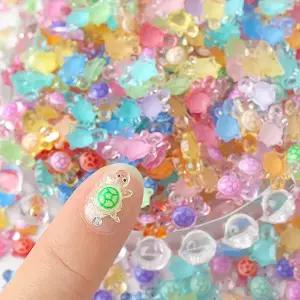 싼비즈 [6423-33]아크릴 네일파츠 키캡파츠 초미니행운거북이 6.5x10mm 랜덤발송 ,10개