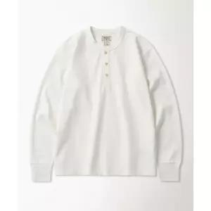 BRNSN VINTAGE 빈티지 LNG 롱 SLEEVE 슬리브 HENLEY 헨리넥 SHIRT 셔츠 WHITE 화이트