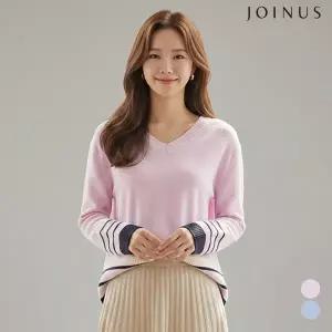 [조이너스] 라인 배색 브이넥 풀오버_JAAS3-CSL220