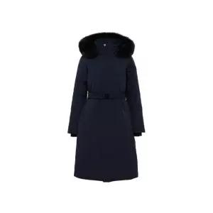 패딩 JQS DWW25526N9 La Reine (라헨느) 여성 윈드스타퍼 롱 패딩 자켓 (D/Navy)