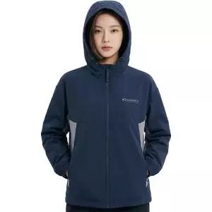 [하프클럽/]디스커버리 공용 컬러블럭 우븐 트레이닝 자켓 DXTR25044-NYD
