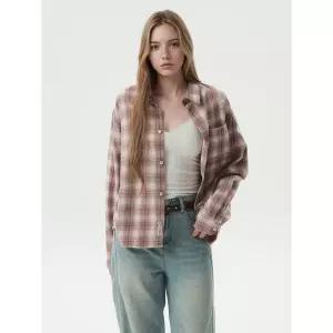 [후아유]여성 Flannel Loose-Fit Check Shirts(F) WHYCG4T41F