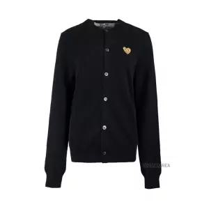 [롯데백화점]꼼데가르송 FW24 공용 하트 와펜 가디건 AX N049 051 1 BLACK
