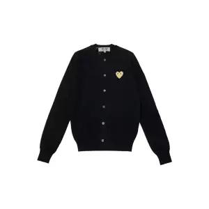 [COMME DES GARCONS] 26FW 골드 하트 와펜 패치 가디건 블랙 AX-N049-051-1