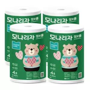모나리자 녹스 점보롤 화장지 220m 4롤 4팩 1박스 2463983