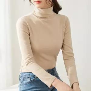 터틀넥 따뜻한 신축성 면폴라티 이너목폴라 여성티 목폴라히트텍 겨울 여자가을티 티셔츠