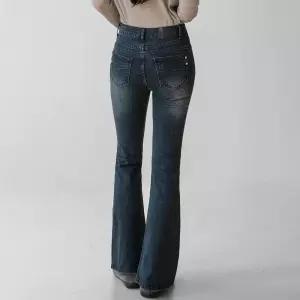 [진에비뉴] 포인 스터드 부츠컷 데님 팬츠