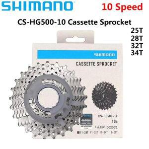 시마노 CS HG500 카세트 스프라켓 10단 로드 자전거용 10s 10v 드라이브트레인 12-28T 11-25/32T/34T 프리