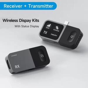 무선 HDMI 송신기 5G 타입-C 비디오 확장기 상태 표시 GA10, 휴대폰, 태블릿용 미러링 동글