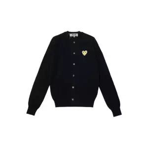 꼼데가르송 [명품] 26FW 여성 골드 하트 와펜 패치 가디건 블랙 AX N049 051 1