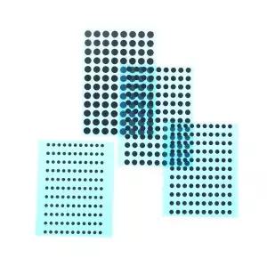IR 리모컨 전도성 고무 버튼용 키패드 수리 키트 검정색 패드 직경 m 4mm 4 가지