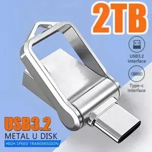 미니 2TB 플래시 드라이브 USB 3.2 고속 타입 C 펜 메모리 스틱 데이터 512GB 컴퓨터 휴대폰 PC용 U