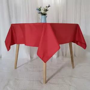 125cmx125cm 2인용 방수테이블보 레드원단 방수식탁보