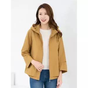 엄마옷 면 반후드 바람막이 간절기 점퍼 615FGH467 마담/중년여성/빅사이즈/50대/60대