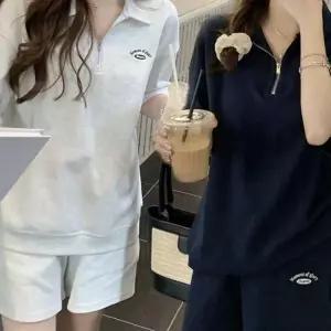 (다올)여성 여름 트레이닝복 반팔 반바지 세트