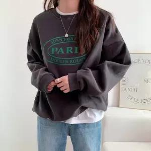 여성 봄 가을 면 캐주얼 데일리 나염 박스 맨투맨 티셔츠 긴팔티 MTM TS0565S 빅사이즈 루즈핏