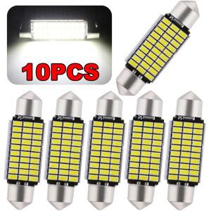 10개입 페스툰 31mm 36mm 39mm 41mm 초고휘도 LED 전구 C5W C10W 자동차 번호판등 자동차 실내 독서등 고품