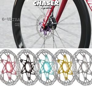 체이서 6-ULTRA G2 센터락 디스크 브레이크 로터 초경량 140mm 160mm 로드 자전거 그래블 MTB 자전거 유압