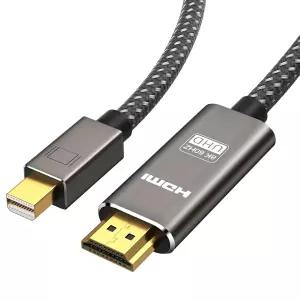adlonim 8K 미니 DisplayPort to HDMI 2.1 케이블 6피트 4K240Hz/8K60Hz 단방향 DP 1.4 케이블썬더볼트 2용