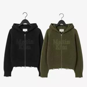 [마뗑킴](국내정품)마뗑킴 WAFFLE TEXTURE HOODY KNIT ZIP UP 와플 니트 후드집업 남녀공용 니트집업