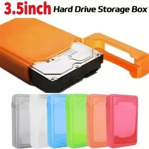 3.5 인치 IDE SATA 휴대용 하드 보호 케이스 방진 플라스틱 HDD 드라이브 충격 방지 쉘 멀티 컬러