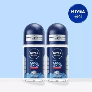 니베아 맨 데오드란트 롤온 쿨 앤 킥 50ml X 2개