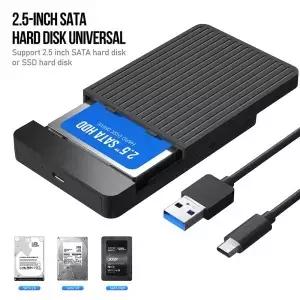 2.5 인치 HDD 케이스 SATA 3.0-USB 3.1 C타입 최대 4TB SSD 인클로저 지원 UASP HD 외장 하드 박스 5 Gbps