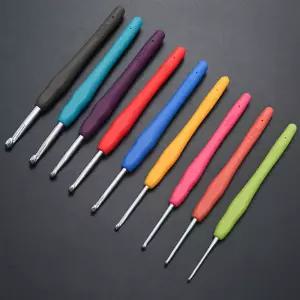 뜨개질 바늘 실리콘 손잡이 코바늘 2.0mm-10.0mm