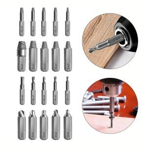 10Pc 4mm/6.35mm 손상된 나사 추출기 드릴 비트 세트 육각 용 벗겨진 깨진 볼트 부품