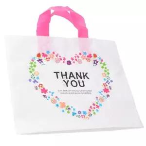 쇼핑백 비닐 THANK YOU 소 손잡이 비닐봉투 선물백
