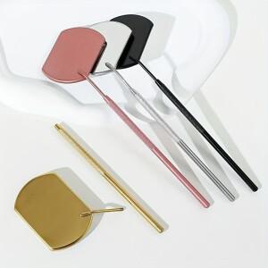 2PCS 속눈썹 기술자 거울 - 5배 확대 및 분리 가능  살롱 가정용 휴대용 연장 도구 (스테인리스 스틸)