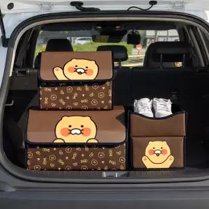 [트렁크 SET] 카카오프렌즈 춘식이 차량용 2단 신발 보관함 + 트렁크 보관함 소형+대형