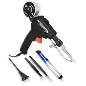 인두 키트 NEWACALOX 자동 휴대용 인두기 키트 용접 도구 탈납 펌프 회로 기판용 핀셋 가정용 DIY 전자 수리