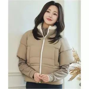 [롯데백화점]콜핑 LD18 여성 겨울 가볍고 따뜻한 반팔패딩자켓 KWJ6536W
