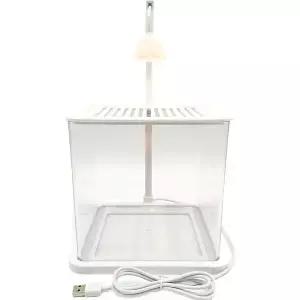Gerokay 1갤런 어항용 중앙 장식용 작은 PET USB LED 조명 미끄럼 방지 바닥과 점프 뚜껑 베타 금붕어 및
