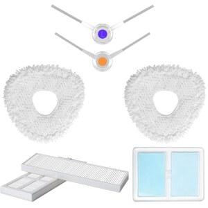 DRAER 교체 부품 - 보충 키트 NARWAL FREO ROBTIC 진공청소기 로봇과 호환되며 2개의 HEPA 필터 사이드 브러시 마이크로화이버 대걸레 패드 60장의 세제 시트가 포함되어 있습니다