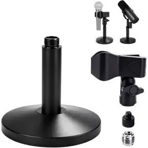 YIBEICO 데스크탑 마이크 스탠드 for Shure SM58/SM7B/MV7 Fifine K669B Blue Yeti Hyper X QuadCast용