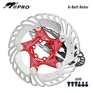 IIIPRO 6 볼트 자전거 브레이크 디스크 로터 140mm/160mm/180mm/203mm - MTB/도로 플로팅 고속 냉각