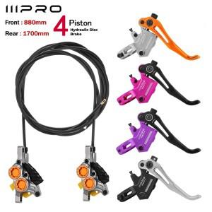 IIIPRO R2X4 4피스톤 MTB 오일 브레이크 앞/뒤 880mm/1700mm 180mm 로터 포함 AM DH 자전거 유압 디스크 부