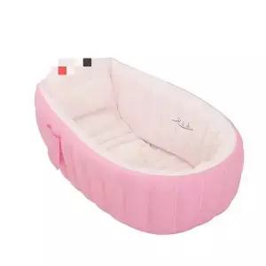 휴대용 PVC 풍선 욕조 핑크색 접이식 놀이용 가정 및 야외용 목욕 도구