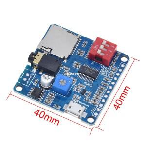 USB 시리얼 모듈SV5W MP3 음악 플레이어 음성 재생 모듈 보드 Arduino 용 직렬 제어 SD/TF 카드