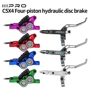 IIIPRO C5X4 초경량 4피스톤 자전거 유압 브레이크 850/1550mm MTB 냉각 오일 압력 AM DH 로드 바이크 디스