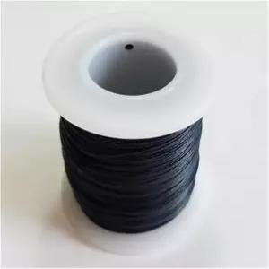FNJTDVWS 0.8mm 컬러 방수 린넨 왁스 실 150m/Roll 가죽 수제 액세서리 DIY(블랙)